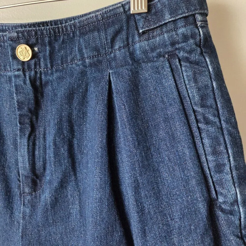 EUC LIKE NEW J CREW PLEATED TAPERED JEANS SIZE 28